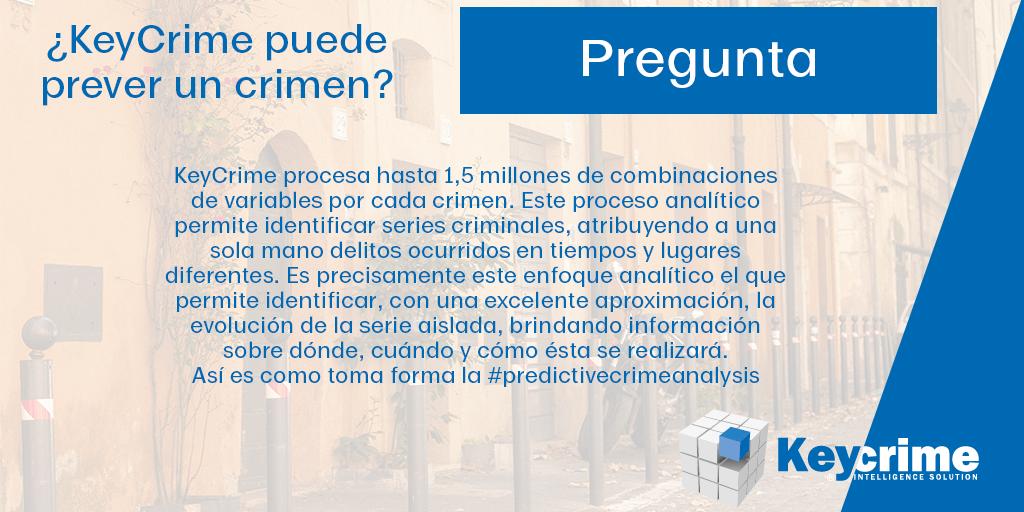 KeyCrime's tweet photo. 🔴🔴 ¡Pregunta del día!
¿KeyCrime puede prever un crimen antes de que se cometa?
#predictivecrimeanalysis #keycrime #lawenforcement #predictivepolicing #crimelinking https://t.co/4HZbWbenom