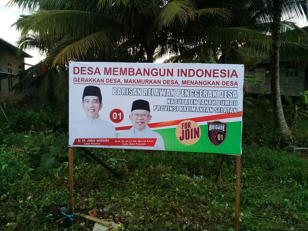 Desa Membangun Indonesia. Gerakan desa, makmurkan Desa, Dan Menangkan Desa 
<a href="/jokowi/">Joko Widodo</a> <a href="/KHMarufAmin_/">K.H. Ma’ruf Amin</a> <a href="/cakimiNOW/">A Muhaimin Iskandar</a> @JOINKalsel
@KornasBrigade01
#RabuPutih 
#Brigade01Kalsel
#CoblosPutihJokowi 
#jointanahbumbu