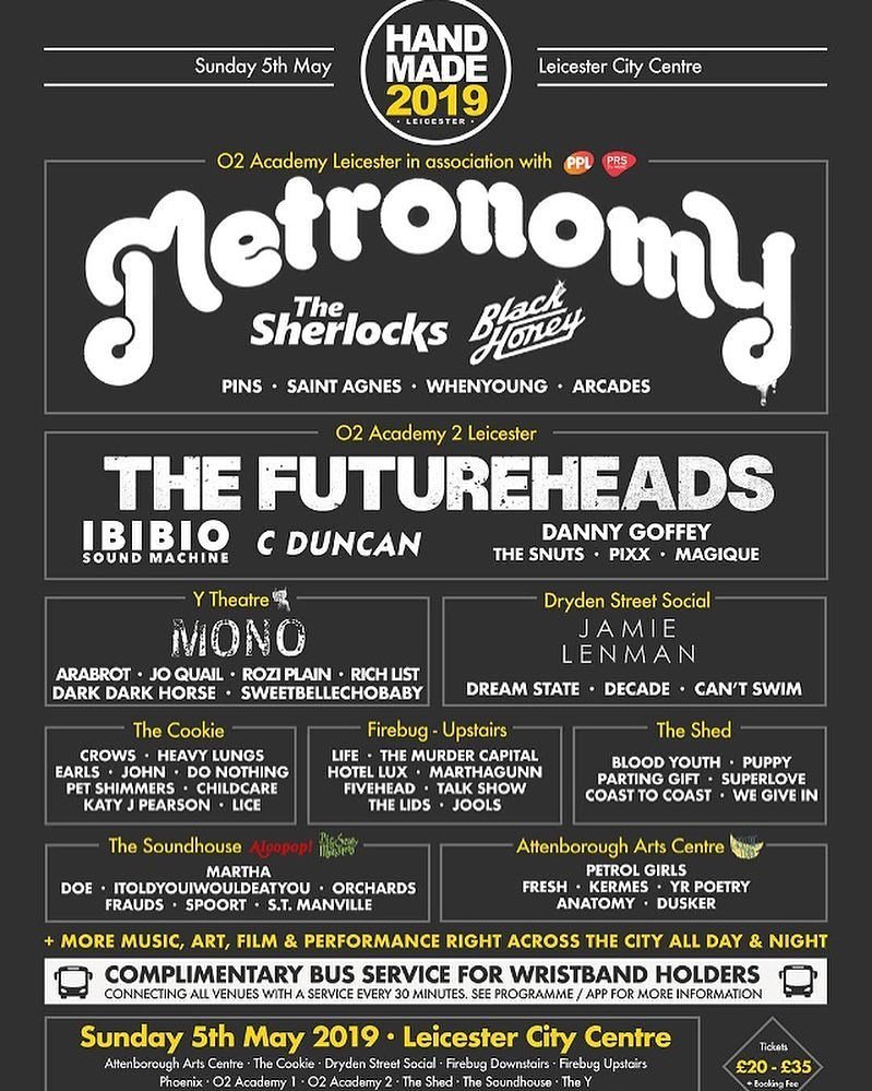 STAGES FOR <a href="/HANDMADETOTALLY/">Handmade Festival</a> 

We're playing the Grilling Linda stage at <a href="/AttenboroughAC/">Attenborough Arts Centre</a> with <a href="/Petrol_Girls/">Petrol Girls</a> <a href="/freshpunks/">Fresh</a> <a href="/kermesforever/">✨kermes✨</a> Yr Poetry and Dusker.

See you soon. Cinco de Mayo.