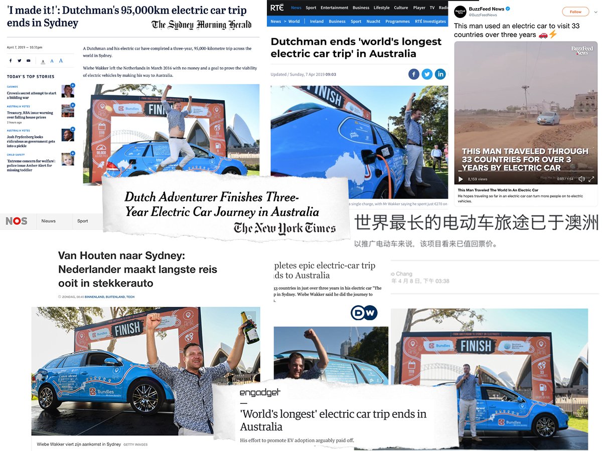 Insane media attention on the finish of my little road trip this week! With the <a href="/MeltwaterNL/">Meltwater Nederland</a> app I tracked 800+ articles from over 50 countries!
Big highlights were the New York Times, BBC, Buzzfeed, Engadget and almost all Dutch media channels.
Very proud of all of this!