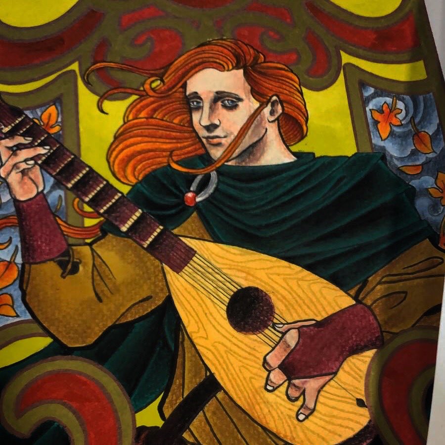 pere_wong's tweet photo. #kvothe #kingkillerchronicle #maedre #patrickrouthfuss #girona #catalunya #aquarel·la #acuarela #watercolorpainting #watercolour #watercolor #painting #catalunya #asesinodereyes https://t.co/cuKQvnDHU2