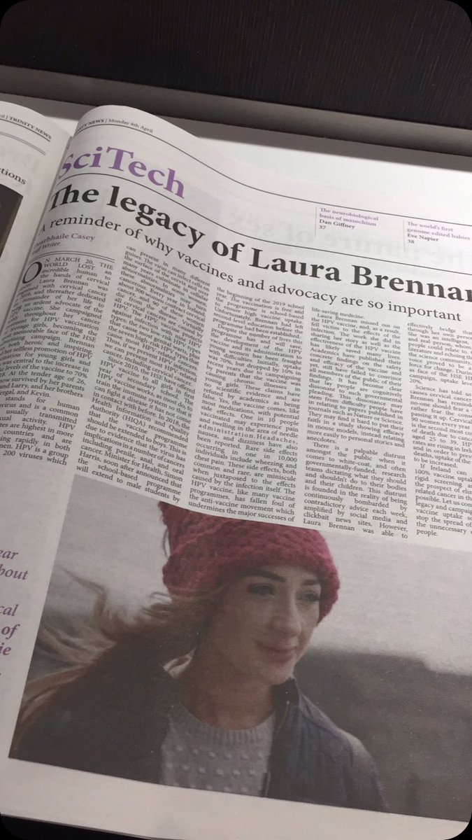 BlathinCasey's tweet photo. Lovely piece in @Trinity_News by my sister @DearbhaileCasey on the legacy of @laura_jbrennan and the importance of advocacy https://t.co/O0GogykPtb
