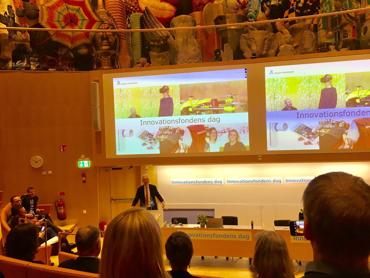 På Innovationsfondens dag för Region Stockholm. Redovisning av projekt som ska förbättra för patienter o medarbetare. Vård, teknik, ledarskap o samarbete!