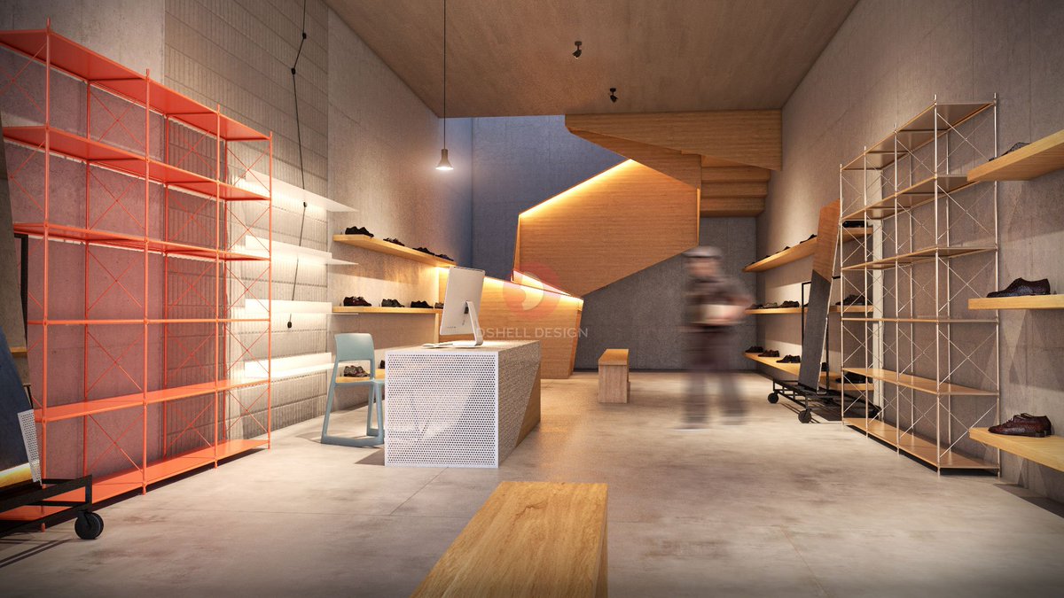 DshellDesign's tweet image. Located in Chandigarh, this project by Dshell is a showroom for leather shoes and bags, the building is a 15-meter high mammoth, our concept for the exterior was to create a #Voronoi pattern that runs throughout the building.#Archdaily #Architecture #loft #design #industrialstyle