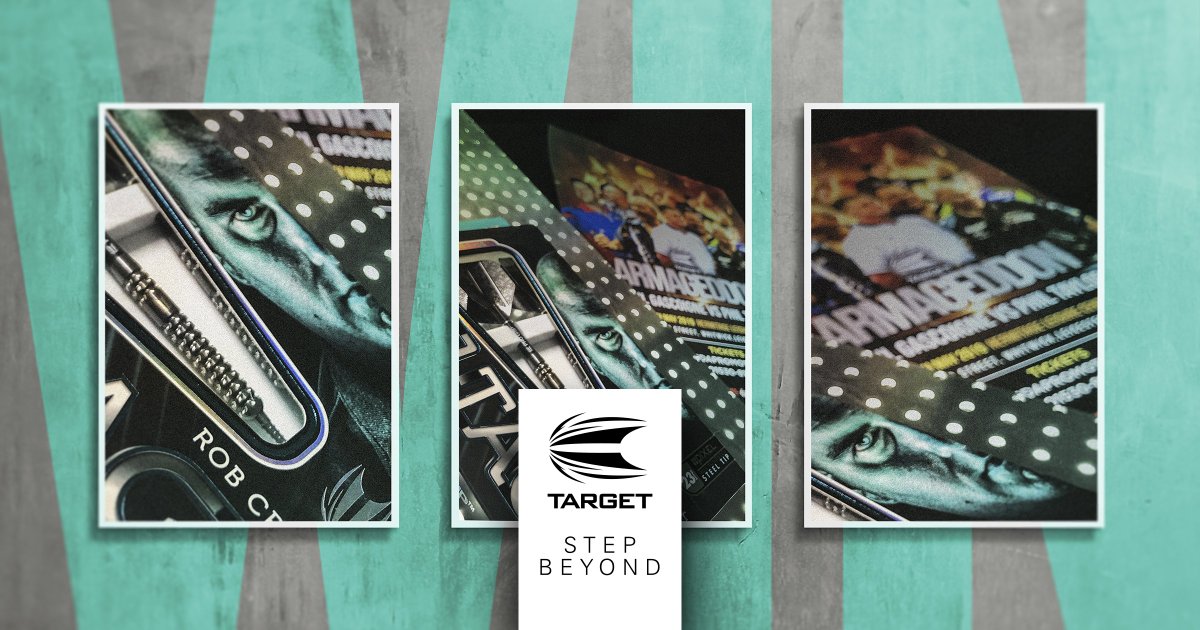 TargetDarts's tweet photo. WIN a pair of tickets to Armageddon 2019 &amp; a set of signed Rob Cross Black Pixels! 

Follow us, 👍, &amp; retweet this post. Triple your chances by entering on our Facebook and Instagram pages too!

5 winners announced Friday the 19th @ noon 🏆 

Event info: https://t.co/mgXNGJBVt1 https://t.co/wFc99XENm6