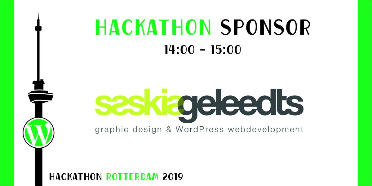 WCRotterdam's tweet photo. WordCamp Rotterdam bedankt sponsor voor een uur Saskia Geleedts! @saskiageleedts

#sponsor #hackathon #WCRTM #WordPress https://t.co/vEyVyrDysk