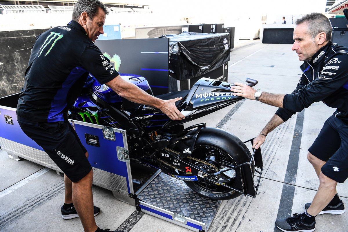 YamahaMotoGP's tweet photo. We're all set up and ready to go in Austin, Texas!

#MonsterYamaha | #MotoGP | #AmericasGP | #MonsterEnergy | #VR46 | #MV12 https://t.co/kNqkhDqaSS
