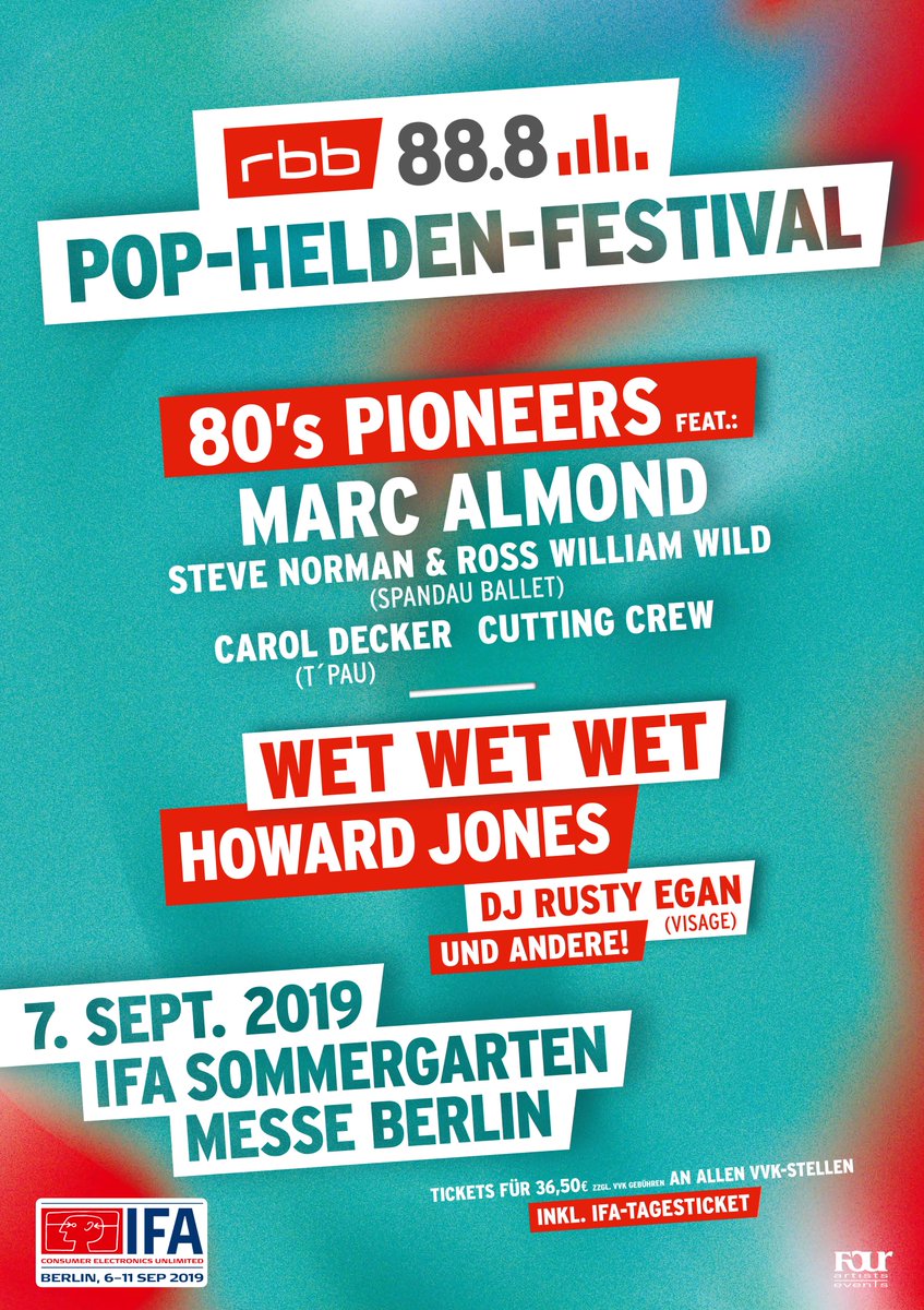 .<a href="/MarcAlmond/">Marc Almond</a> <a href="/RossWilliamWild/">Ross William Wild</a> <a href="/caroldecker/">Carol Decker 💙</a> <a href="/The_CuttingCrew/">Cutting Crew Music</a> <a href="/DJRustyEgan/">Rusty Egan</a> <a href="/Jaco_Norman/">Jaco Norman</a> @Blindlemoncurd <a href="/BecketJoe/">JoeBongoBecket</a> <a href="/Stereoblonde/">Stereoblonde</a> #AndyCarr @rbb88acht @fourartists #Tpau <a href="/SpandauBallet/">Spandau Ballet</a> <a href="/TecToby/">Toby Chapman</a> #PopHelden #Berlin #80sPioneers