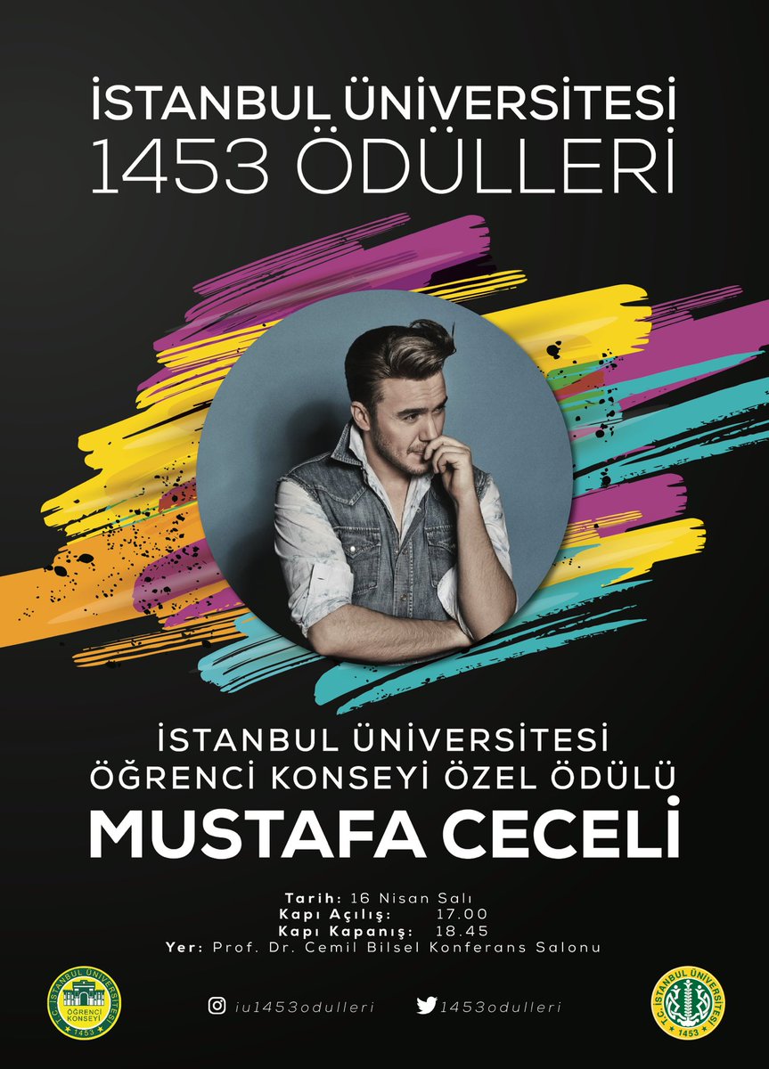 İstanbul Üniversitesi 1453 Ödülleri 3. yılında ödül vermeye devam ediyor.
İstanbul Üniversitesi Öğrenci Konseyi Özel Ödülü 👉🏼 Mustafa Ceceli 
#1453ödülleri #istanbuluniversitesi #iu #ogrencikonseyi #mustafaceceli <a href="/mustafaceceli/">Mustafa Ceceli ©</a>