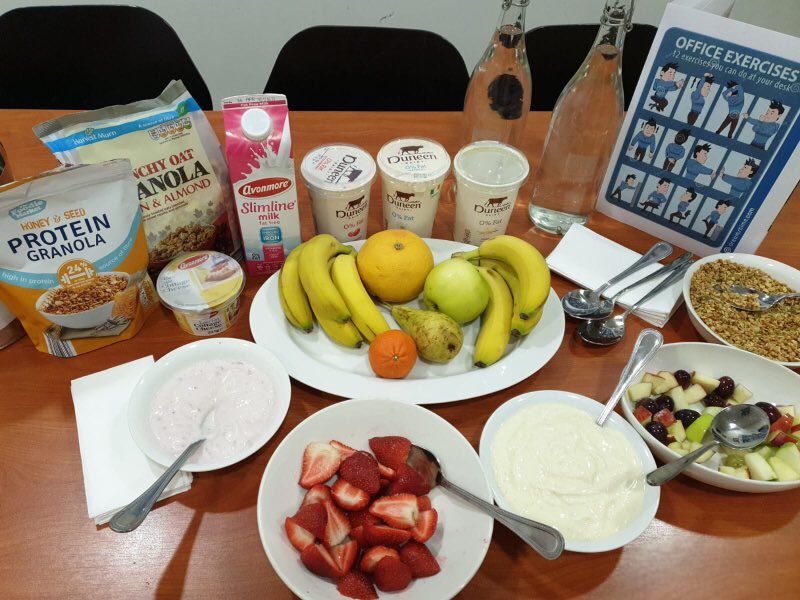 Sherry_Fitz's tweet image. Our offices around the country took part in hosting healthy breakfasts this morning and are currently getting in their steps in the hope of being crowned ‘Stepper of The Day’ today. #WorkWell19 @WellbeingDayIrl.