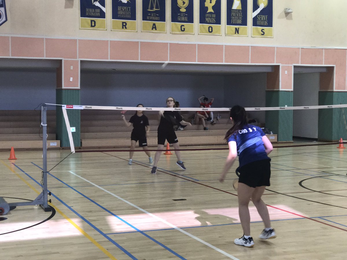 JohnBertken's tweet photo. @GSISKorea Badminton #KnightsRok as Maria and Kaitlyn play through to win the Bowl Championship in the KISJ Doubles Tourney today. https://t.co/T9AUjjknhx