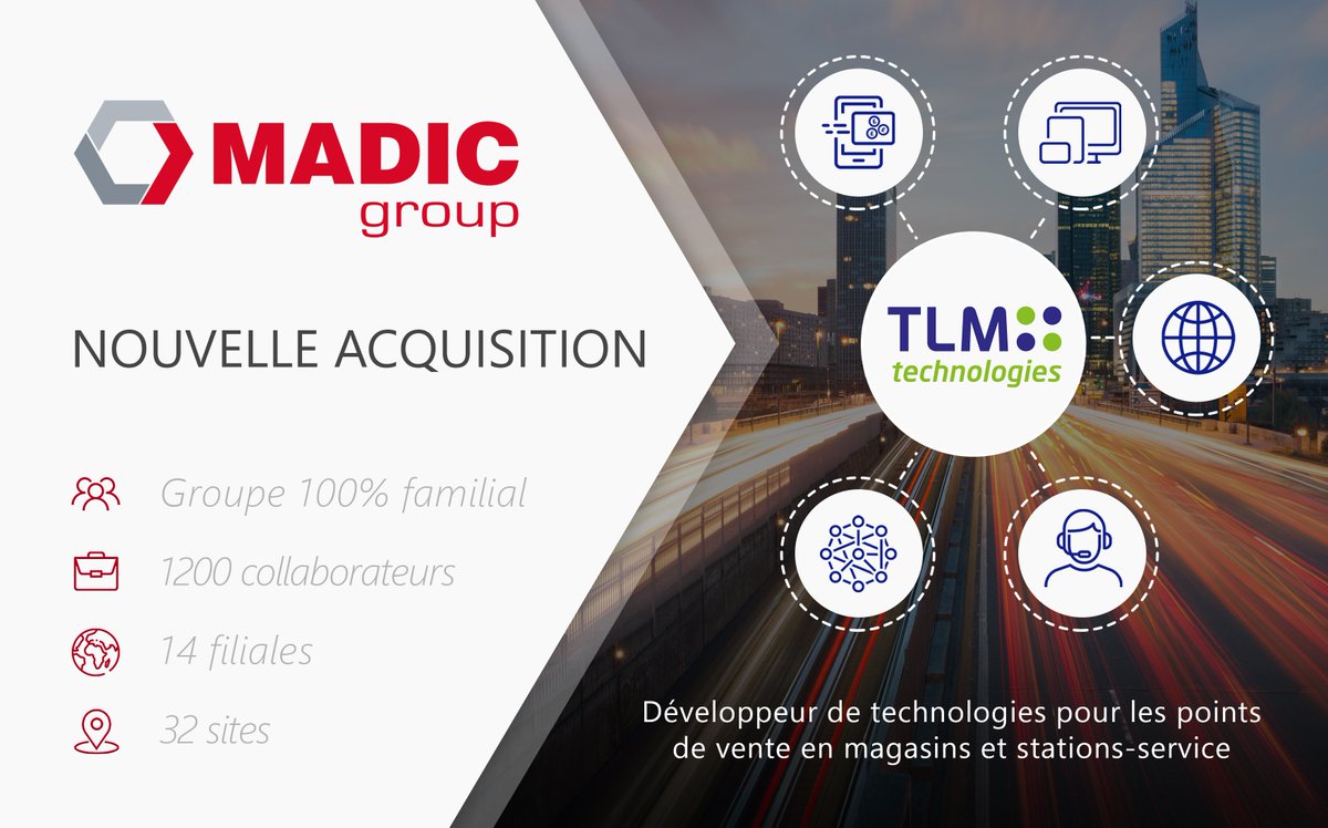 GroupMadic's tweet photo. @GroupMadic announces the acquisition of the British company @TLMGroupTech , developer of intelligent #retailtechnologies for #conveniencestore and #forecourt https://t.co/ahrMBLJYeM