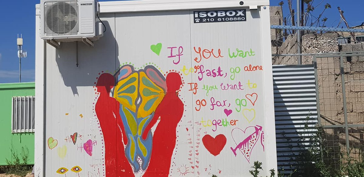 IOMGREECE's tweet photo. .@panteion @cmc_panteion #ADandPRLab students participating along w/#IOMGreece in the #refugeeproject visited the safe zone of Eleonas, meeting young #migrants &amp; #refugees, discussing their stories &amp; dreams &amp; enjoying an interesting cultural exchange https://t.co/GXvZGOW3J0 https://t.co/IjZqbEOb5B