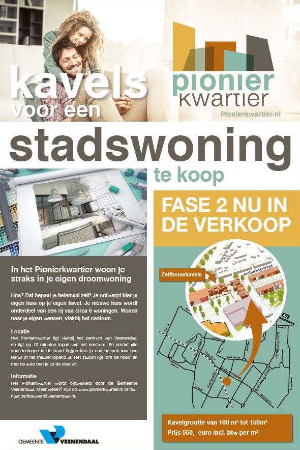 Het is bijna zover: vanaf a.s. maandag kun je inschrijven voor een kavel in het Pionierkwartier! Info over de kavels: pionierkwartier.nl