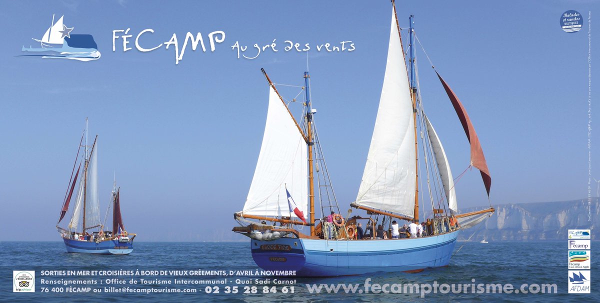 fecamptourisme's tweet photo. Vous rêvez de prendre la #mer ? 🌊⛵️
Pour vos vacances, partez à l’aventure sur un vieux gréement avec Fécamp au Gré des vents !
Réservation obligatoire auprès de l’Office de #fecamptourisme : 02.35.28.84.61
#fecamp #afdam #sortieenmer #vieuxgreement #greement #bateau #asterix https://t.co/AarQOReN1v