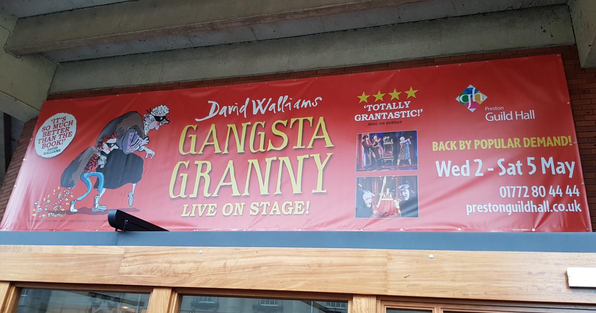 GranthamsDT's tweet image. Quick turnaround for Preston Guild Hall, with large format printed PVC banners.

#banner #pvcbanner #signage #preston #prestonguildhall