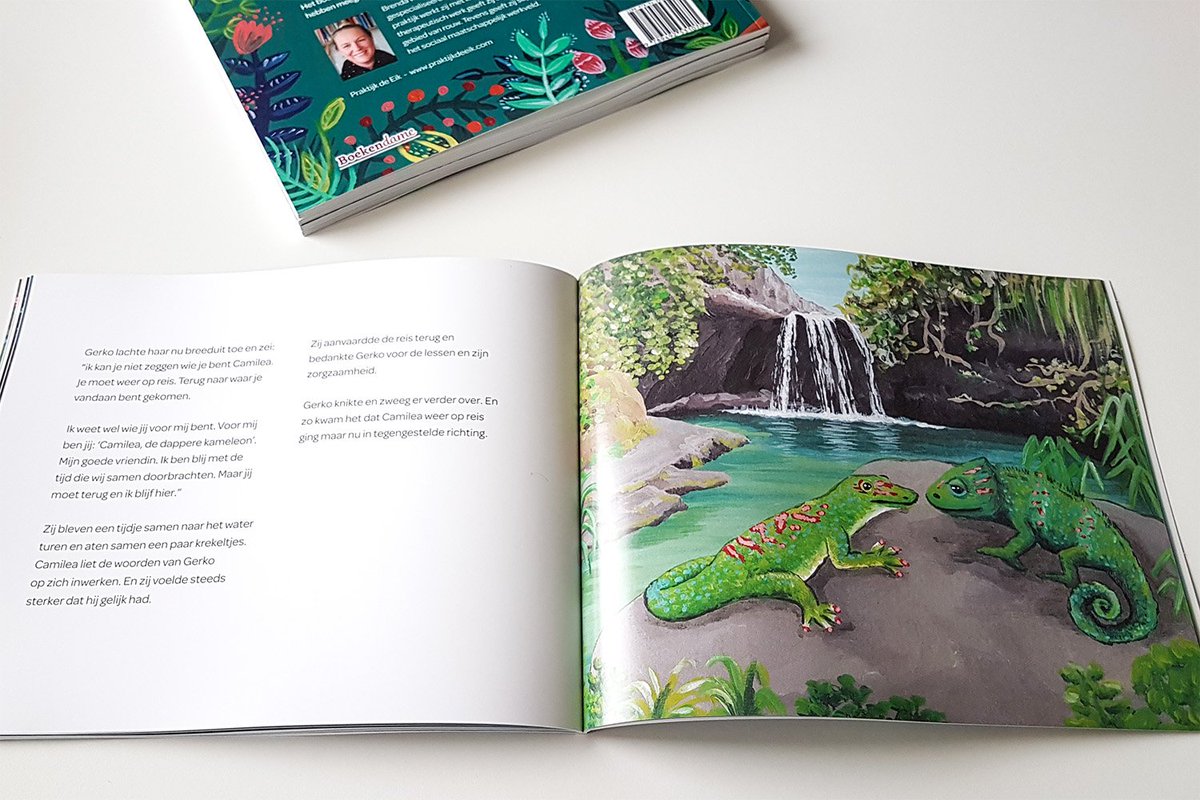 deBoekendame's tweet photo. Daar is hij dan 🎉 Het boek over De reis van Camilea de kameleon!
Auteur: Brenda van Veldhuizen | Illustraties: Vanessa Kauwenbergh
https://t.co/ixsXP3eI27 https://t.co/KvGYKReGoX