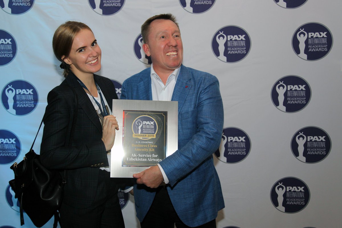 AKServiceGroup's tweet photo. AK-Service was awarded twice at 2019 PAX International Awards for Aeroflot Business Class Amenity Kit and Uzbekistan Airways Business Class Amenity Kit.

We are really proud of that. @paxintl

#akservice #amenitykit #travel #traveltheworld #businessclass #onboard #awards https://t.co/KI31xx6WYo