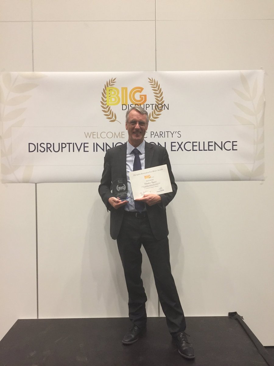 chregnier's tweet photo. I am very honored to receive this 
« Industry pioneer disruptive excellence award » at the #CPBigDisruption summit from ⁦@corporateparity⁩. It is also for project team (B. Baril) and ⁦@_AGURRE_⁩ , ⁦@EricssonFrance⁩   and ⁦⁦@AirFranceFR⁩ IT https://t.co/w8V5yzCxSp