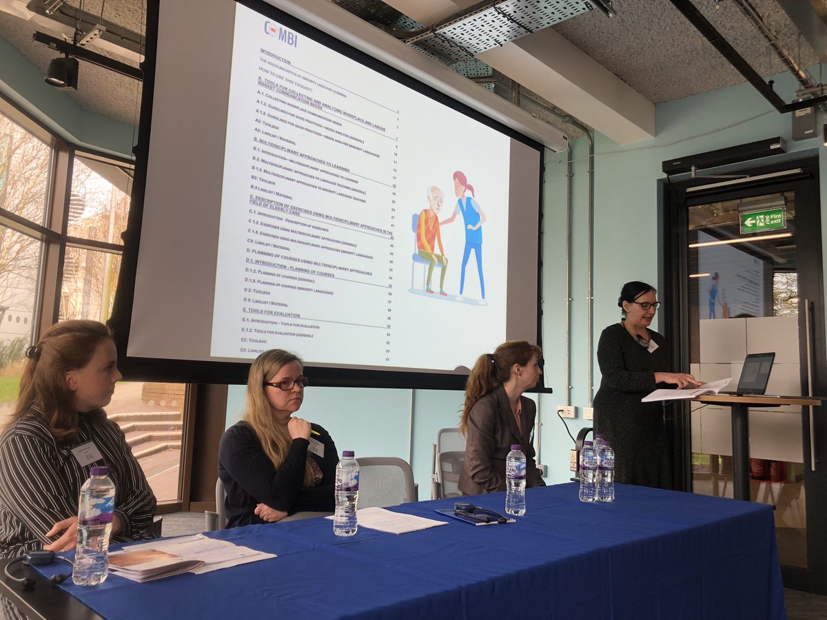 CMarieWagoner's tweet photo. @petraelser presenting @project_combi’s “Teacher Toolkit” at the COMBI Project’s final Multiplier Event held at @SwanseaUni #COMBIProject https://t.co/gFjqmbPem7