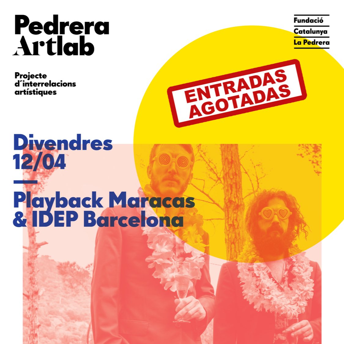 PlaybackMaracas's tweet photo. 🎉ENTRADAS AGOTADAS🎉
Estamos flipando, muchas gracias a todos. La Pedrera abrirá las puertas del auditorio a las 19:45h y el concierto empezará puntual a las 20:00h. ¡Venid pronto para pillar las mejores butacas! 
#PedreraArtLab #SoldOut https://t.co/pfNppshyQE