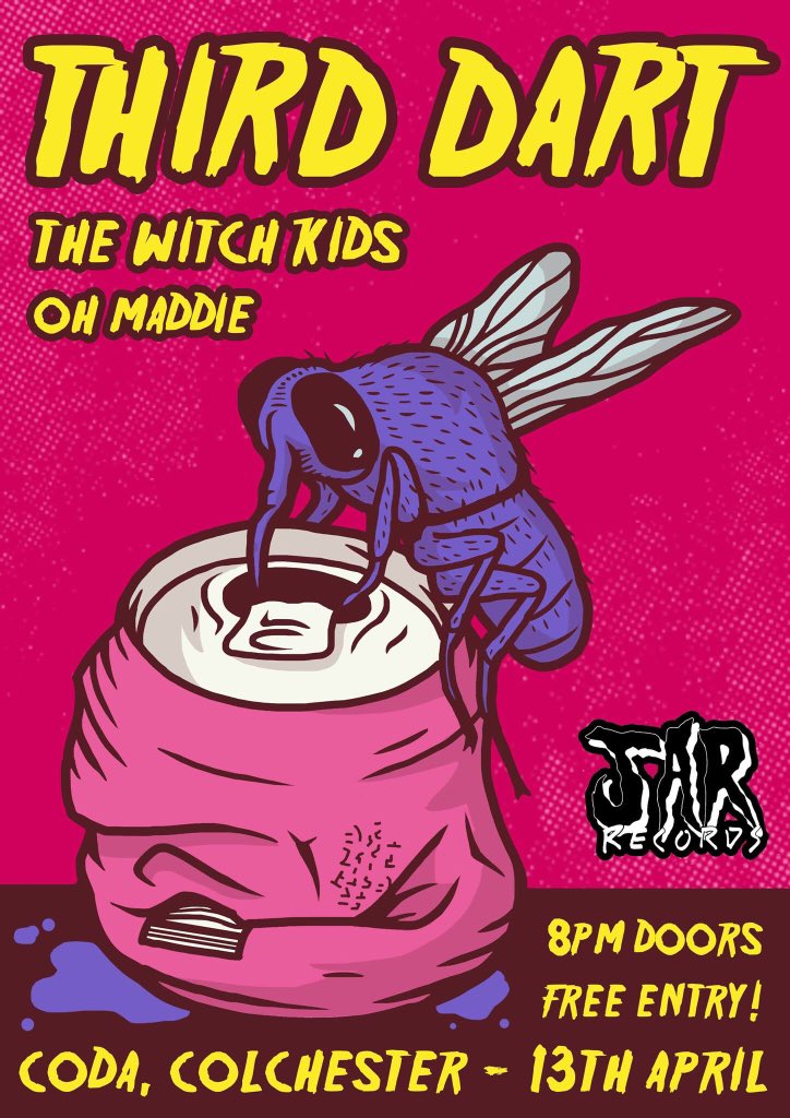 ThirdDart's tweet image. Tomorrow we are back in Colchester, playing at Coda with @ohmaddieband and @WitchKids it’s gonna be a blinder, and it’s free - what more could you want?! 🕉✌️