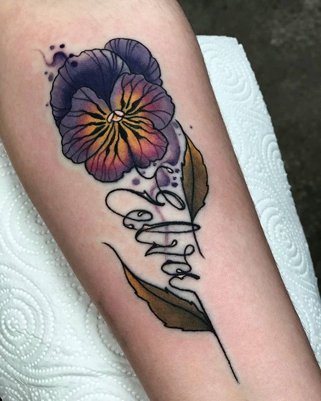 Violet Name Tattoo Violet Flower Tattoos: Embodying Beauty, Symbolism,
