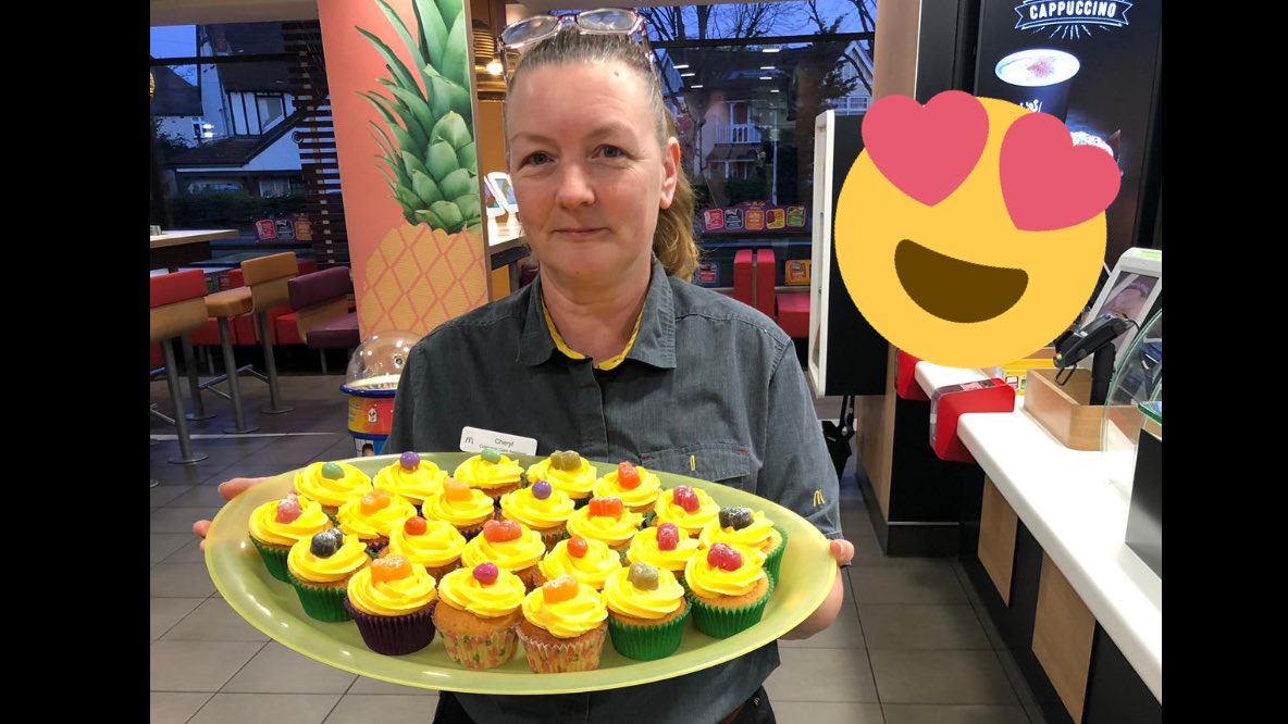 mcdonalds_I_A's tweet photo. It’s finally #FRIYAY! 🎉🙌🏼
#easter2019 might not officially be until next week, but our teams are already gearing up for some half term fun (with cakes!) to raise money #forRMHC 🐣 https://t.co/M0quZq3dKZ