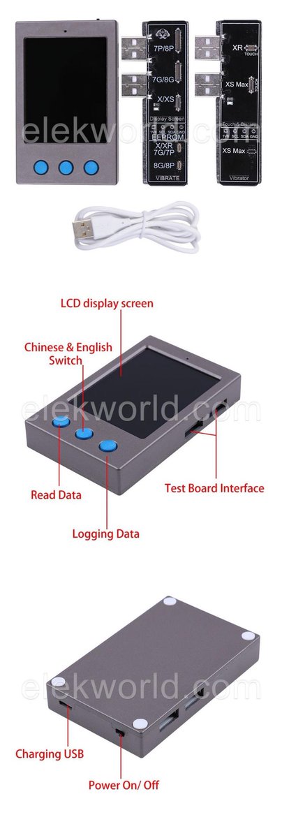 JenniferQiu8's tweet image. Multifunctional Repairing Machine-consists of repairing machine and text board,

this machine can repair LCD Light Sensor, Vibrator, Touch, True Tone, and chip
awesome !
#ElekworldJennifer #TouchScreenRepair #LightSensorRepair #TrueToneSolution #VibratorRepair #BasebandChipRepair