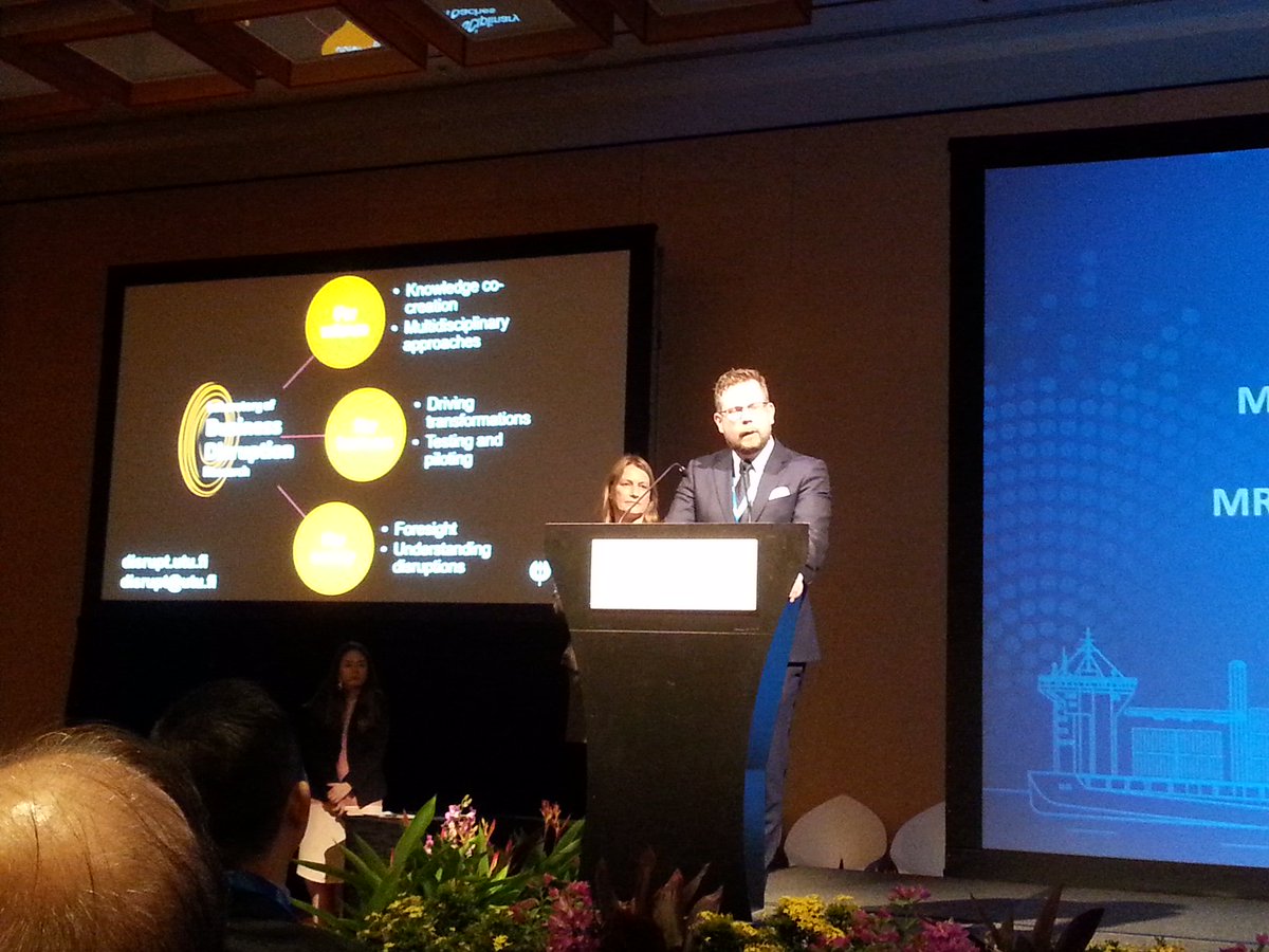 What are disruptions? Why should we investigate and research these? Our Lab presented by Antti Saurama at the Singapore Maritime Technology Conference 2019