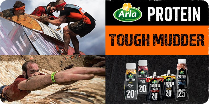 fpp's tweet image. We are proud to announce Arla Protein will be the official UK Protein yogurt partner in 2019 for @ToughMudder. UK Mudders will be able to taste Arla&apos;s protein-packed yogurts at all Tough Mudder Classic events starting at London West on 4th/5th May. Find out more @ArlaDairyUK