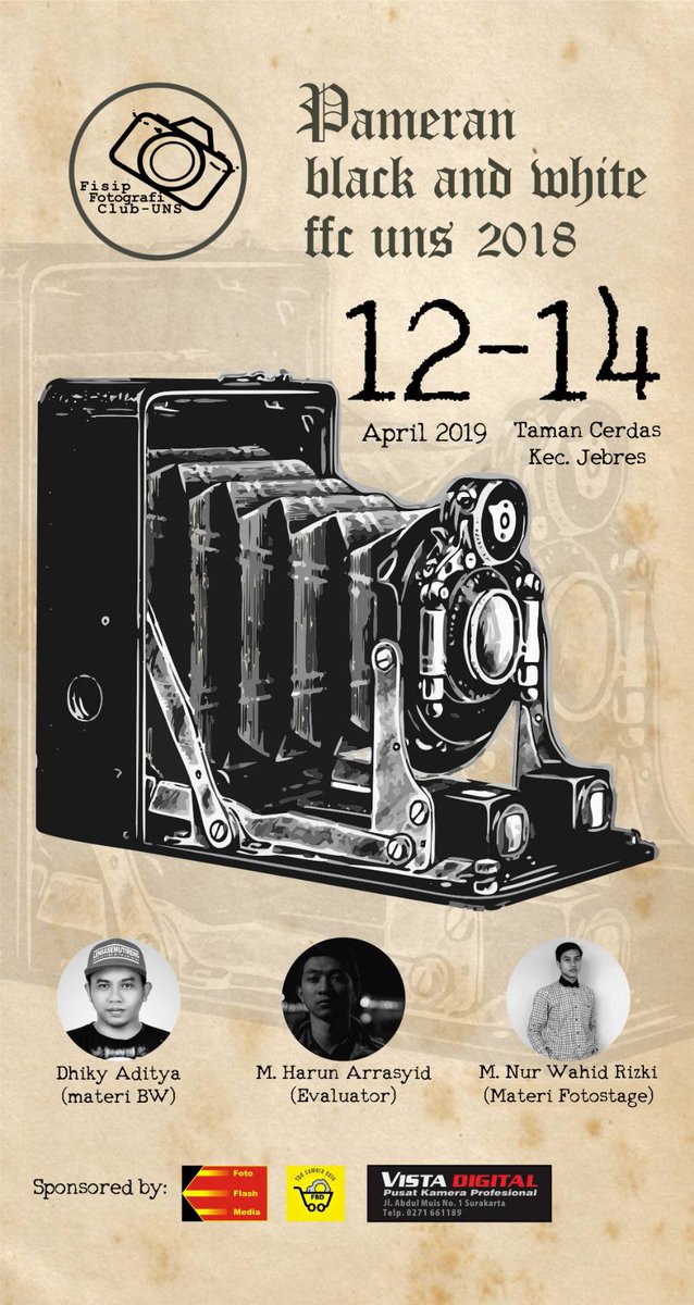Jangan lupaaa malam ini, akan adaaa materi tentang foto black and white yang super kece dari mas dhiky nihhh join yaaa, di taman cerdas kec. Jebres