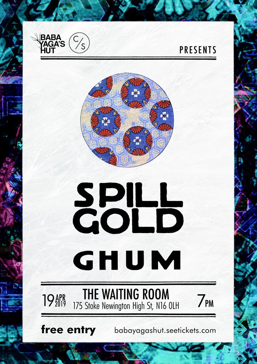 Baba Yaga's Hut (@byhut) on Twitter photo . <a href="/SpillGold/">Spill Gold</a> & @ghumband at the <a href="/WaitingRoomN16/">The Waiting Room</a> on 19th April is now FREE ENTRY!
You can sign up for the free tickets here:
babayagashut.seetickets.com/event/spill-go… . <a href="/SpillGold/">Spill Gold</a> & @ghumband at the <a href="/WaitingRoomN16/">The Waiting Room</a> on 19th April is now FREE ENTRY!
You can sign up for the free tickets here:
babayagashut.seetickets.com/event/spill-go…