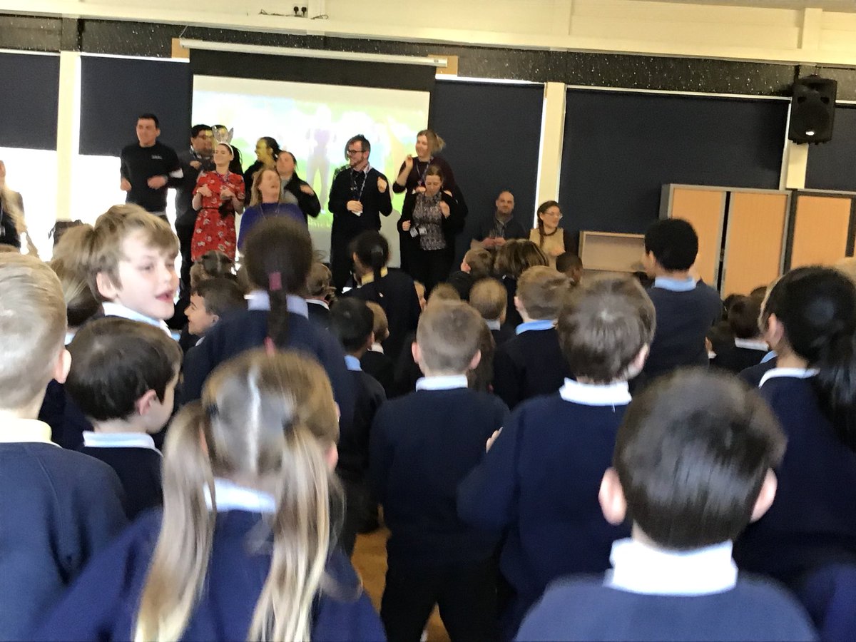 Y2Bellfieldi's tweet photo. During our attendance assembly we danced to an Easter song and yes teachers had to join in! https://t.co/OoZTt7eEA0