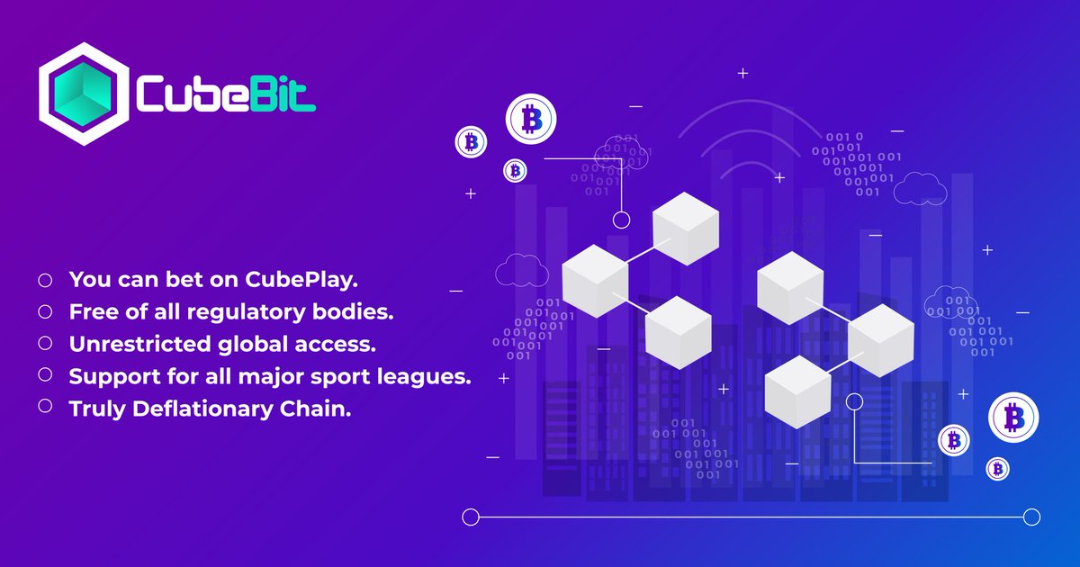 CubeBit2018's tweet photo. CubePlay is a decentralized sportsbook that changes the way the world bets on online sports. Register now at https://t.co/nGRp22KWIq and begin to experience the peerless betting. #CubeBit #onlinesports #betting #blockchain #technology #decentralized #sports #sportsbook https://t.co/I91oL5IimY