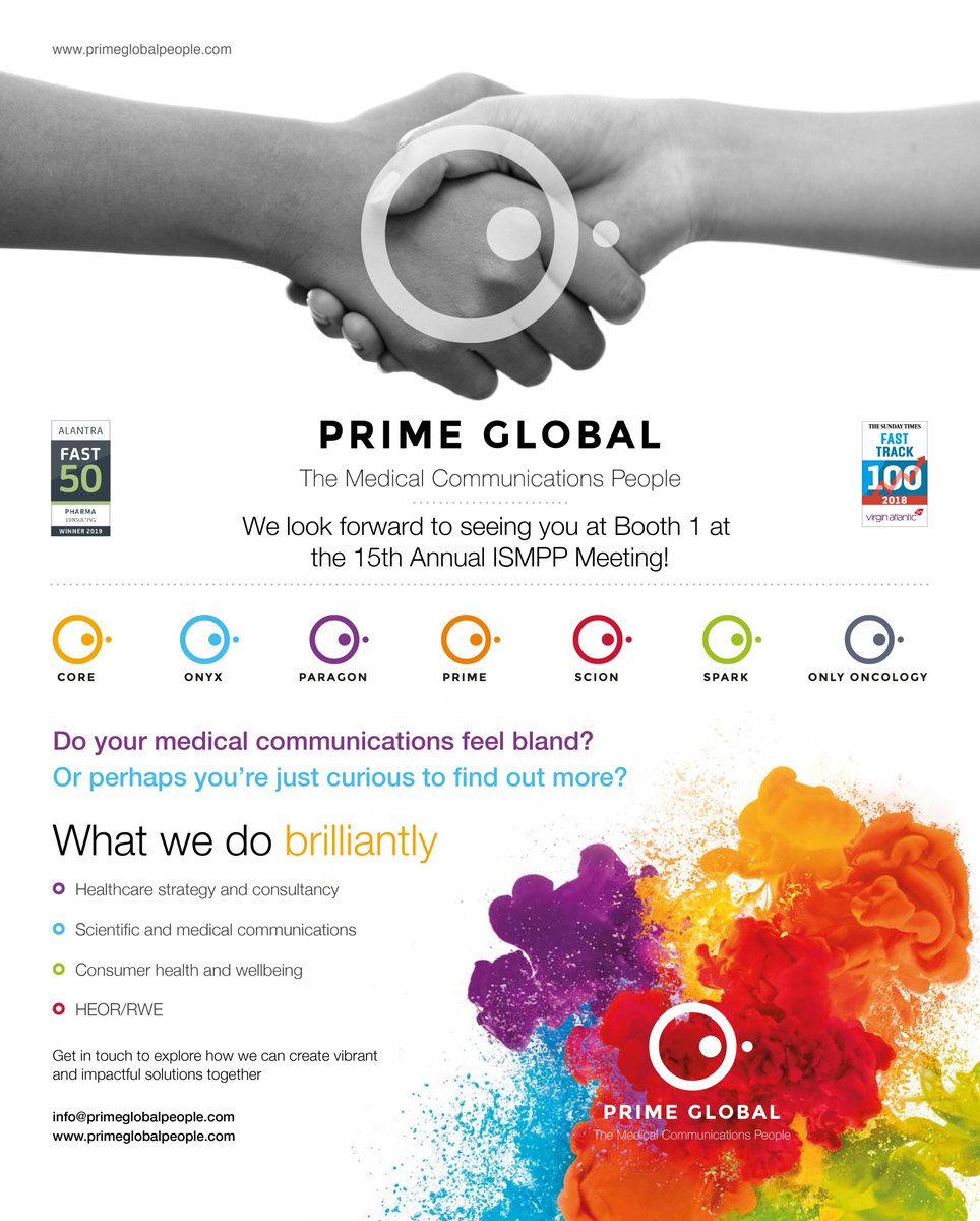 PrimeGlobalBuzz's tweet photo. Are you attending #ISMPP in Washington next week? Our eager, award-winning
#primeglobalbuzz team will be lined up ready to talk to you on booth 1 first thing Monday morning! #sciencebrilliantlytold #believeinbrilliant #sundaytimesfasttrack #pharmafast50 https://t.co/pHsXMsCwlG