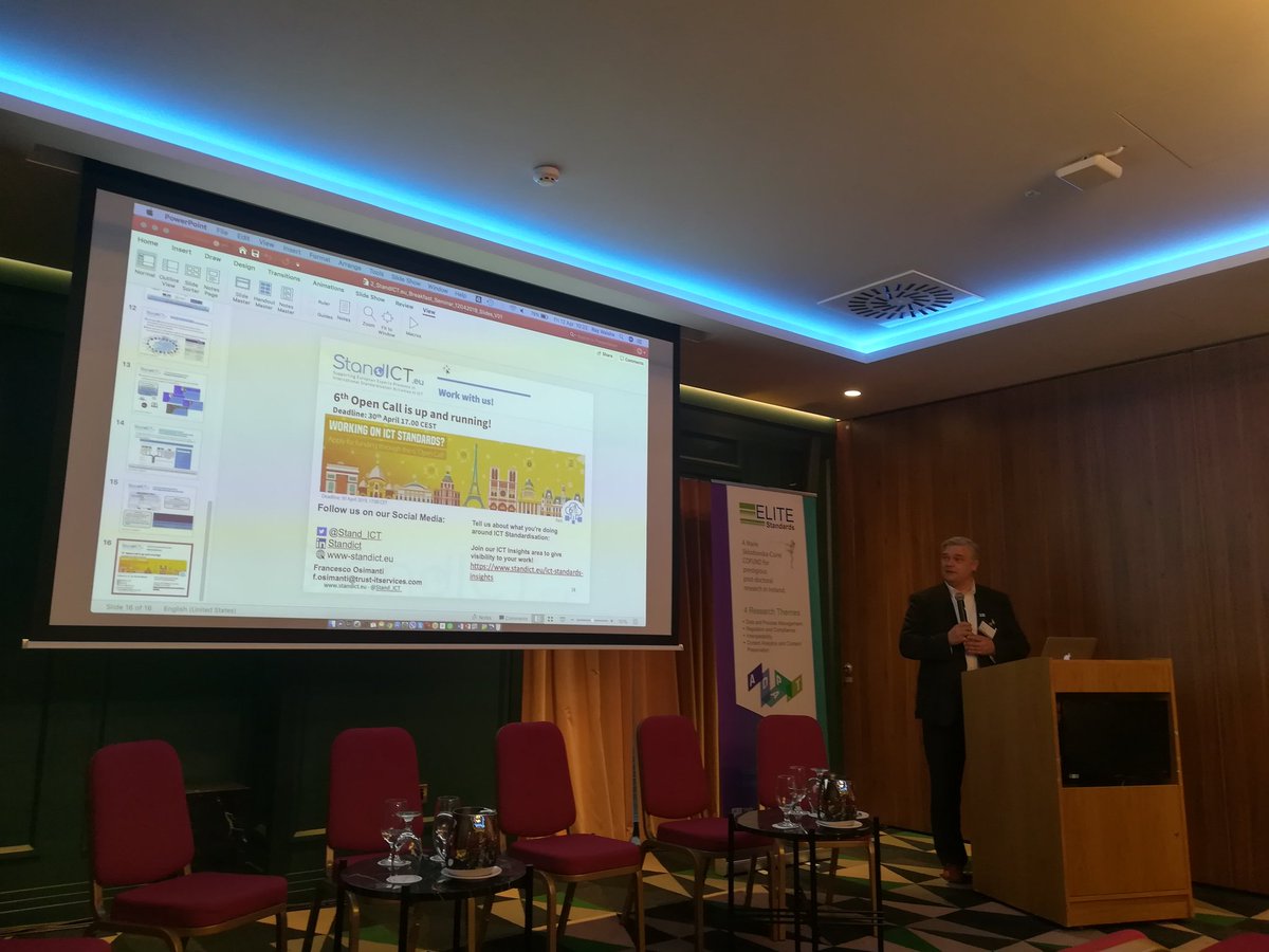 Stand_ICT's tweet photo. "@Stand_ICT is an invaluable opportunity for people like me, coming from #SMEs, to be able to perform #standardization activities and connect with main #SDOs around the world" @JarkkoVesa, #ai Finnish delegate and https://t.co/RUNz6Ay720 grantee, at @EliteFellowship Seminar 🤖🗺️ https://t.co/l869jW1x6l