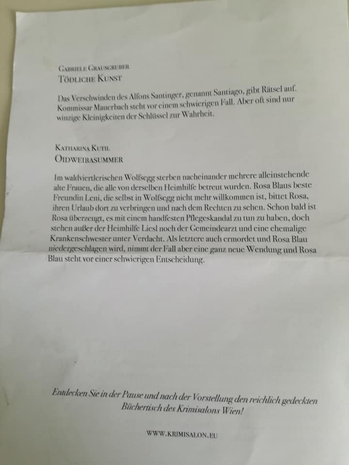 morderische's tweet image. #Werwars #Whodunit noch heute und morgen ab 19:30 im #Spektakel #Theater #Cafe Das #Programm der vom #WienerKriminalitaetentheater mit den @MSchwestern inszenierten Aufführung. Dramatisierte Szenen aus #Krimi und #Thriller.