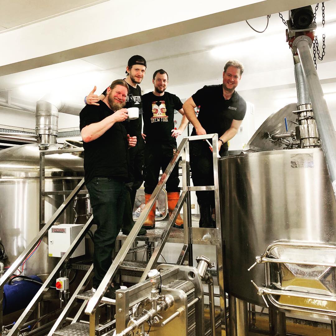 DocksBeers's tweet photo. It’s on. Our first ever collab brew is under way - with the awesome @brewyorkbeer We’re hyped to bring you Controlled Explosion - a raspberry saison (5.5%) - in a few weeks. Cans and kegs will be inbound. #craftbeer #collaboration #brewingbeer #mashingin #beer #grimsby #york https://t.co/mjEzyKE3Ya