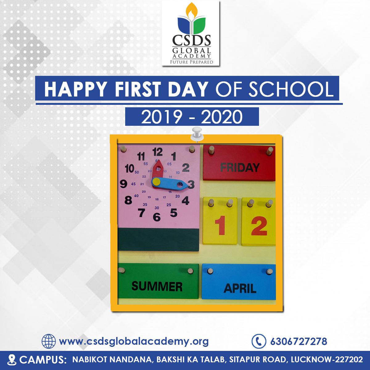 Happy First Day Of School !!

Admissions Open for Class
Nursery - 3rd
Contact No:- +91 6306727278
Visit: csdsglobalacademy.org
#FirstDay #InternationalSchool #InnovativeFacilities #NurserySchool #kids #nursery #child #Craft #Education #Children #School #PrimarySchool #Baby