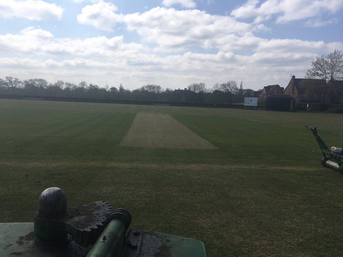 bjground's tweet photo. First pitch @TattenhallCC looking good https://t.co/EEbj7xn8LS