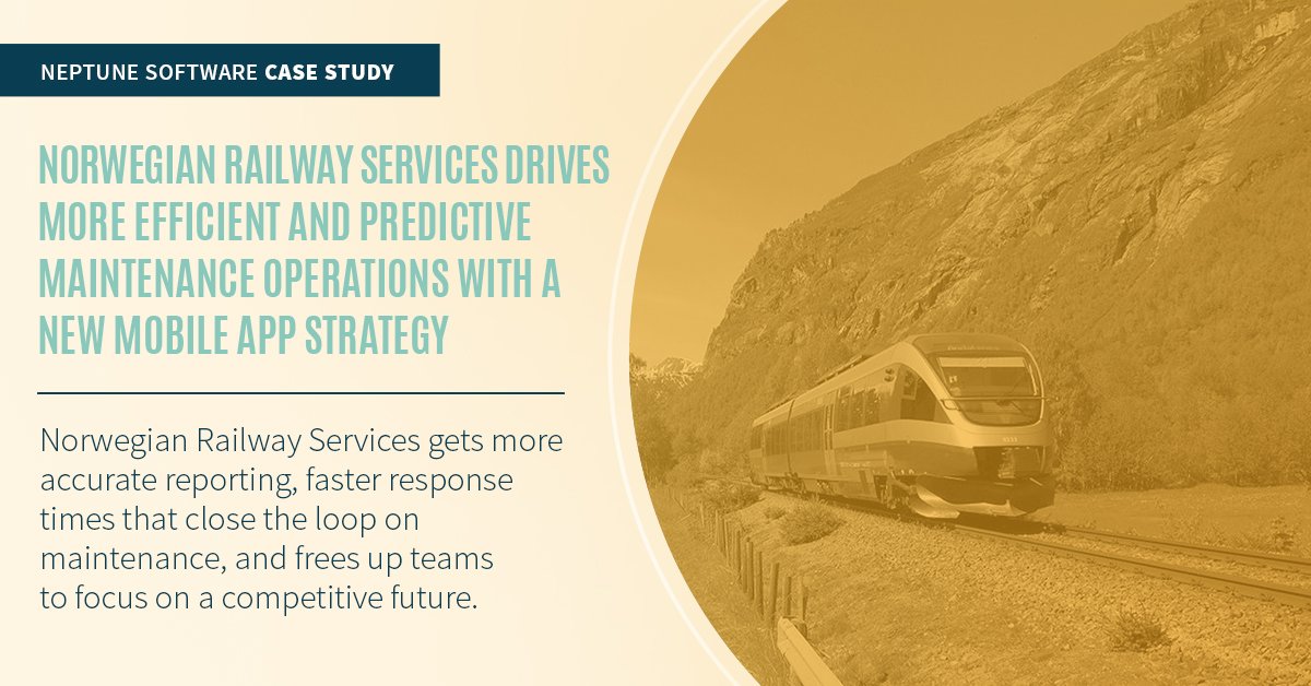NeptSoft's tweet image. Norwegian Railway Services drives more efficient & predictive maintenance operations thanks to our #DigitalExperience platform #empowerinnovation #rapidApplicationDevelopment okt.to/nNTKbR