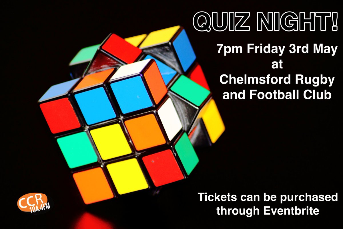 ChelmsfordCR's tweet photo. The CCR DRIVE at 5 Takeover team are hosting a Quiz Night next month. Why not join us for a night of fun and some intense quizzing? 

More information here: https://t.co/YewXI2WJS0 https://t.co/9bnjUZWiqz