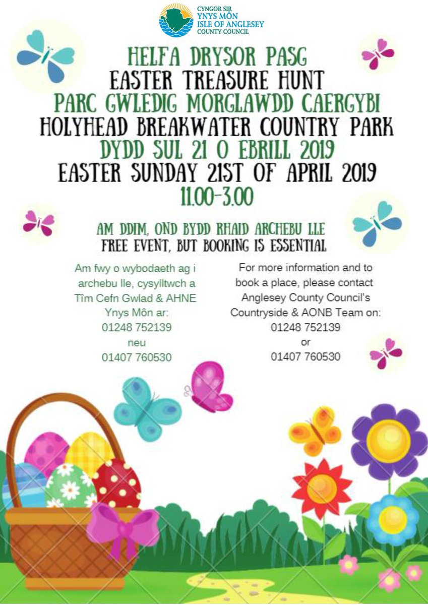 cyngormon's tweet photo. Helfa Drysor Pasg!
Ble: Parc Gweldig Morglawdd Caergybi
Pryd: Dydd Sul 21 Ebrill 11yb-3yh
**AM DDIM**
**RHAID ARCHEBU LLE**
Gweler y poster am fwy o wybodaeth. @MonFMRadio @CroesoMon @AngleseyScMedia #Pasg2019 #YnysMon #HelfaPasg https://t.co/jF0vJLZDDi