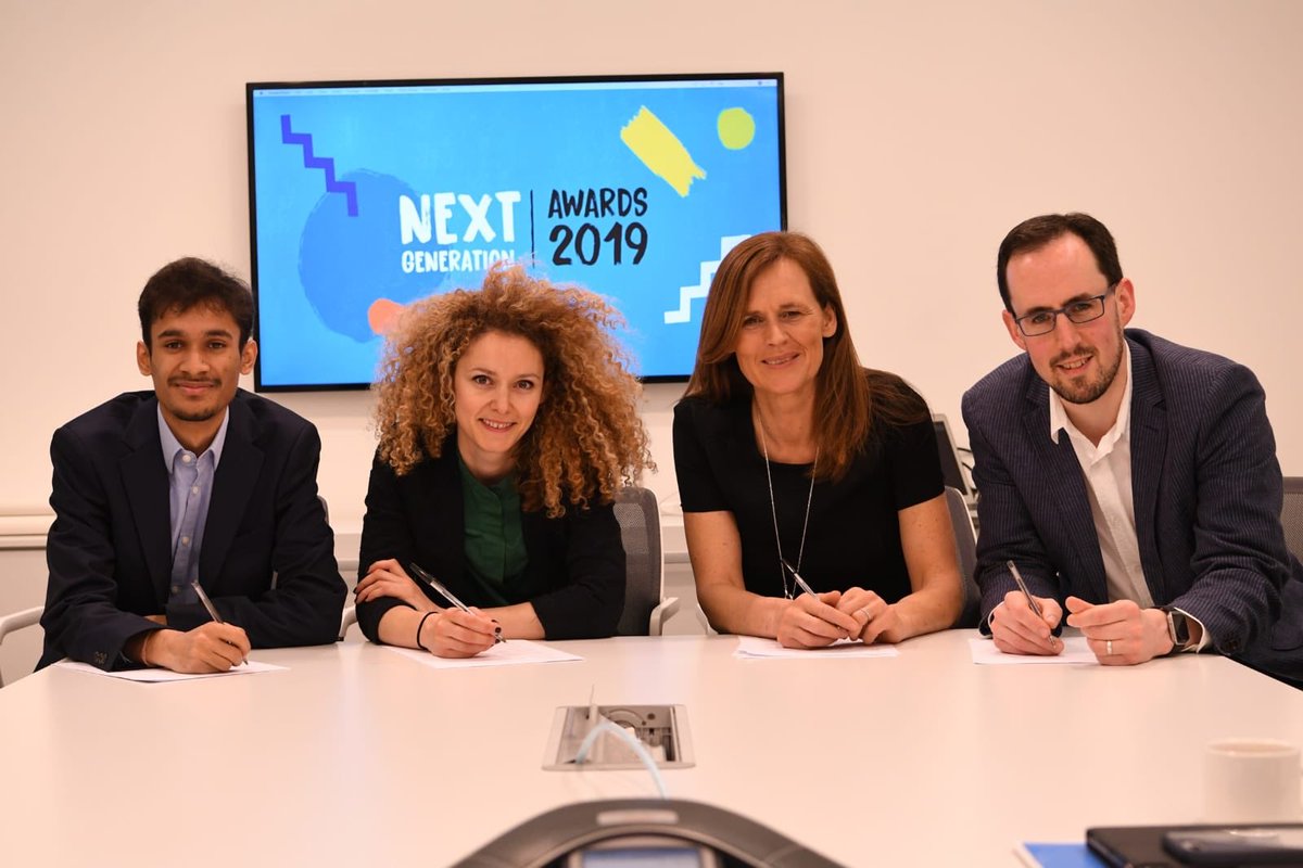 e_nation's tweet photo. 🏆 The judges are ready to hear the pitches from nine awesome young entrepreneurs in the Next Generation Awards today. Prize money of £7,500 up for grabs! 💰 https://t.co/ohye4Migg7