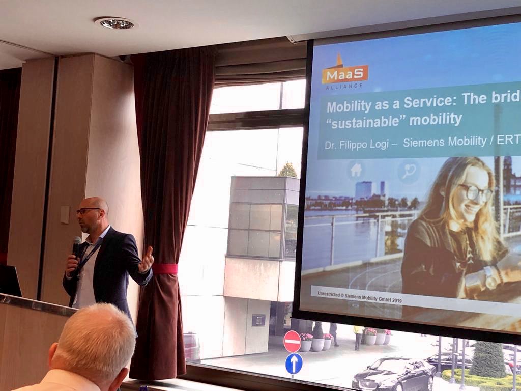 sikoehler's tweet photo. #MobilityasaService is essential for #sustainable mobility &amp; enhances #passengerexperience at the same time! PTOs/PTAs can drive its deployment as examples in Copenhagen, Austin and Dubai show. - @Filomunich from @SiemensMobility @MaaS_Alliance at the @calypsonet_asso event today https://t.co/cbBeWv6mkU