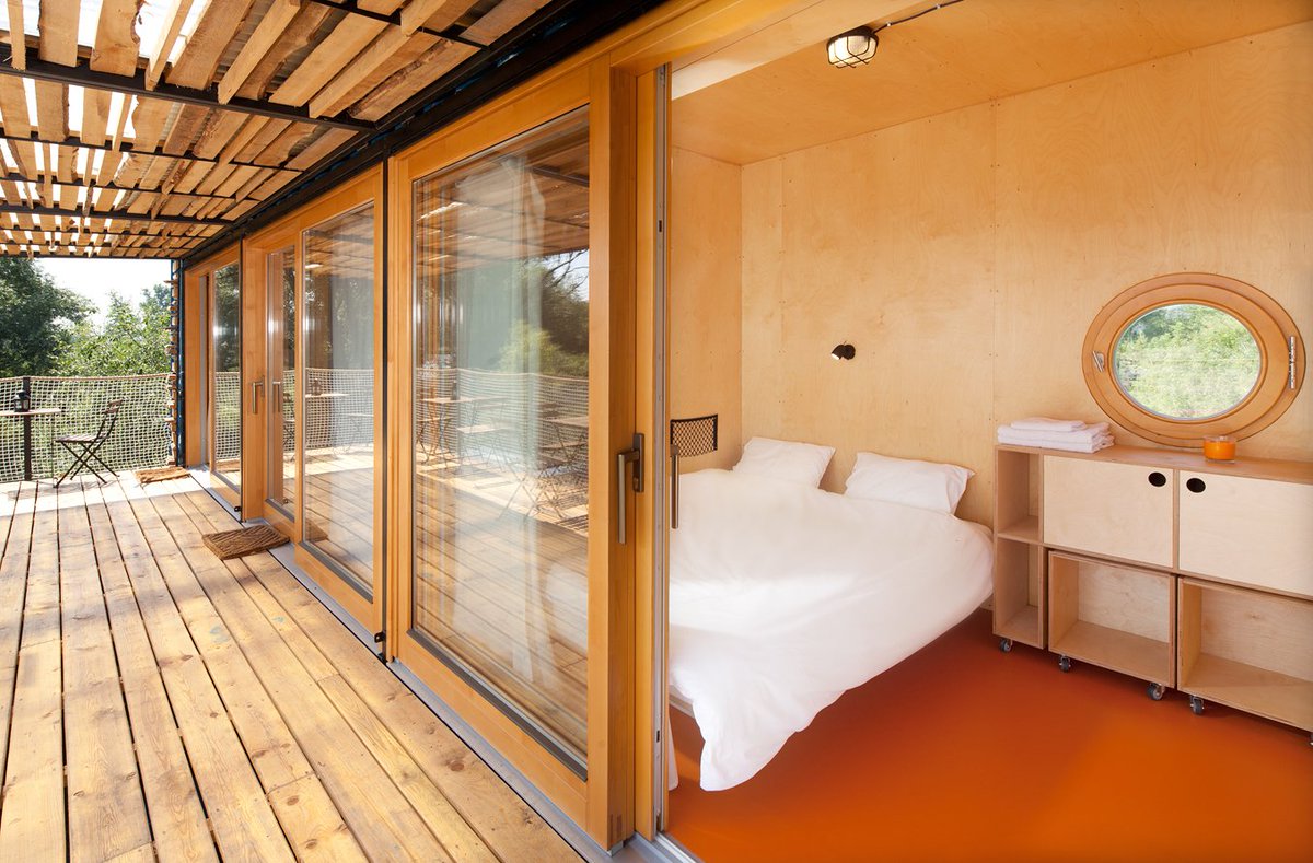 PropertyboxKE's tweet photo. A container transformed into a mobile seasonal boutique hotel. (ContainHotel Project by Artikul Architets in Czech Republic) #Creativity #Architecture #Inspiration #Hotel https://t.co/cCvRONVrXC