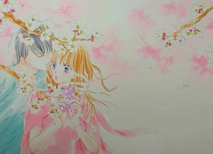 姉プチ、プチコミ、単行本の告知にRTや♥️、ありがとうございますです。↓姉プチ表紙の今月のイチャイチャしやがってカップル。桜も散り始めてますね、今年は花見らしいお花見は出来なかったな～。 