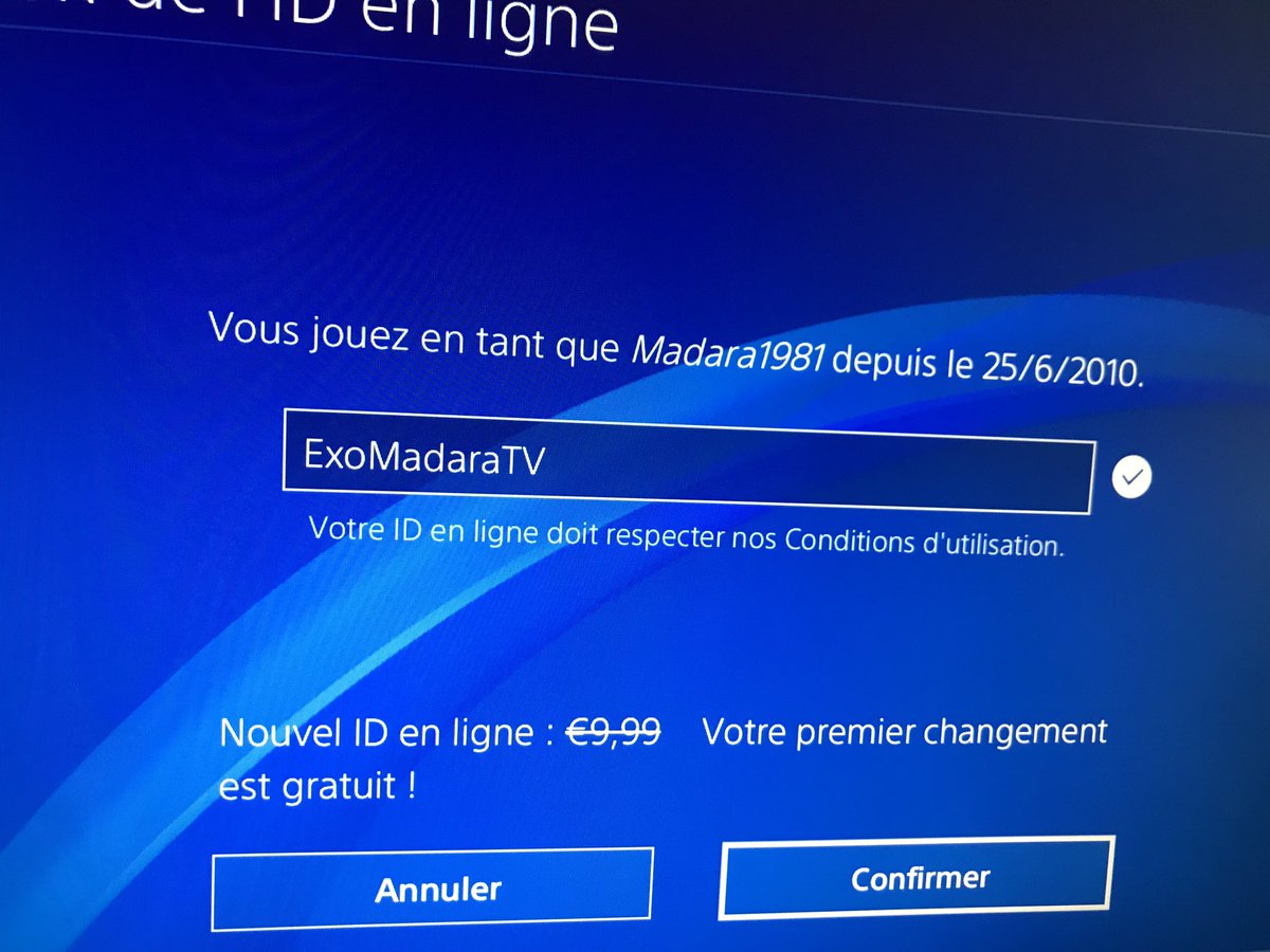 exomadaratv's tweet photo. Depuis 9 ans mes nuits étaient perturbées par ce mauvais pseudo à chiffre ! Je me sens mieux 👍🏻
#psnid #PS4ID https://t.co/aSOpMXAFr2