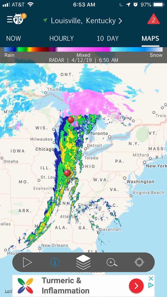 jbruggers's tweet photo. That is about the longest storm front Iβve seen... #bombcyclone2 https://t.co/gouIzOcTzT
